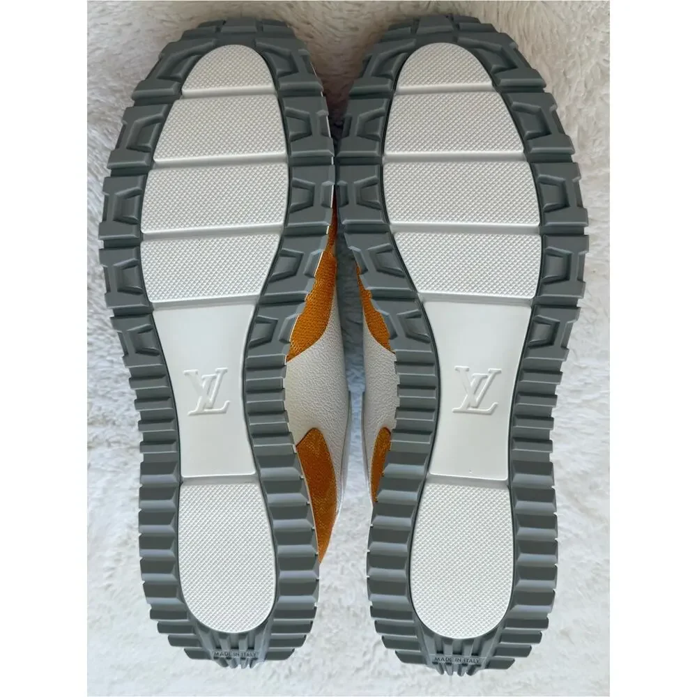 NEW!!! Louis Vuitton men sneakers  yellow/white size 10US Authentic Retail 1250